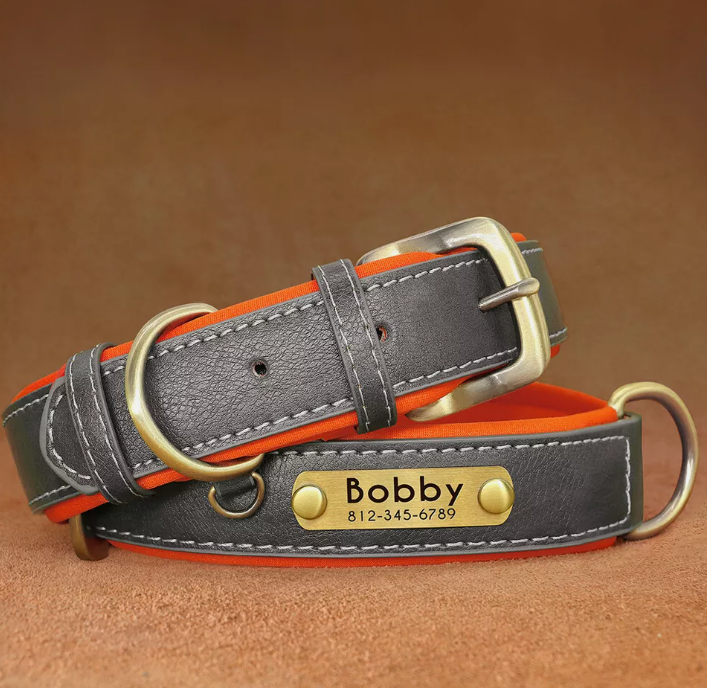 RoyalTag Personalised Leather Dog Collar