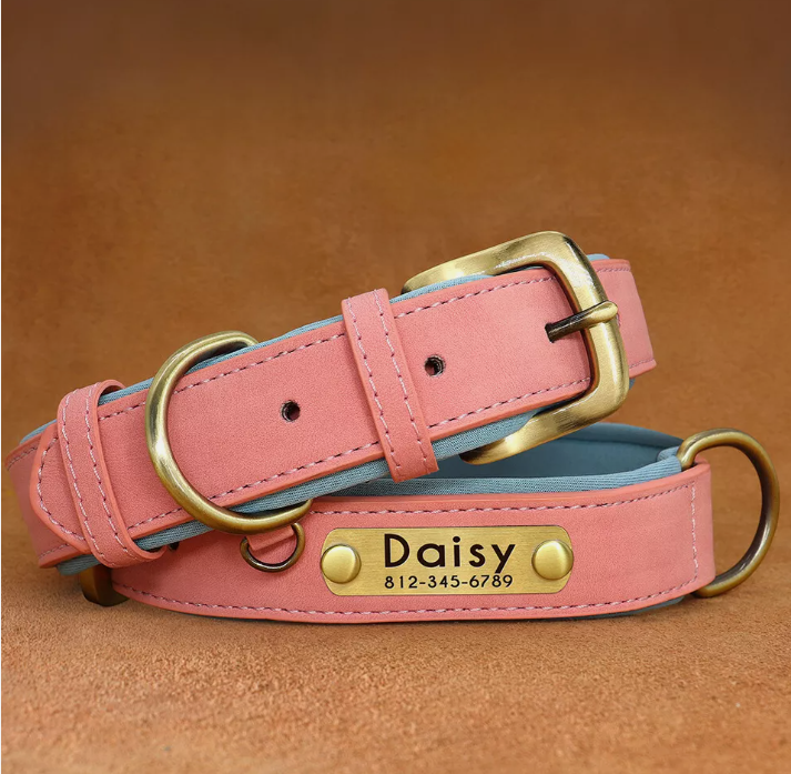 RoyalTag Personalised Leather Dog Collar