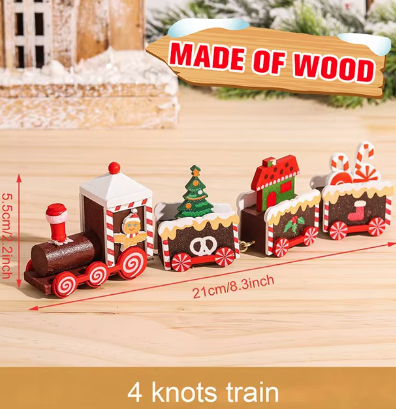 Vintage Wooden Christmas Train