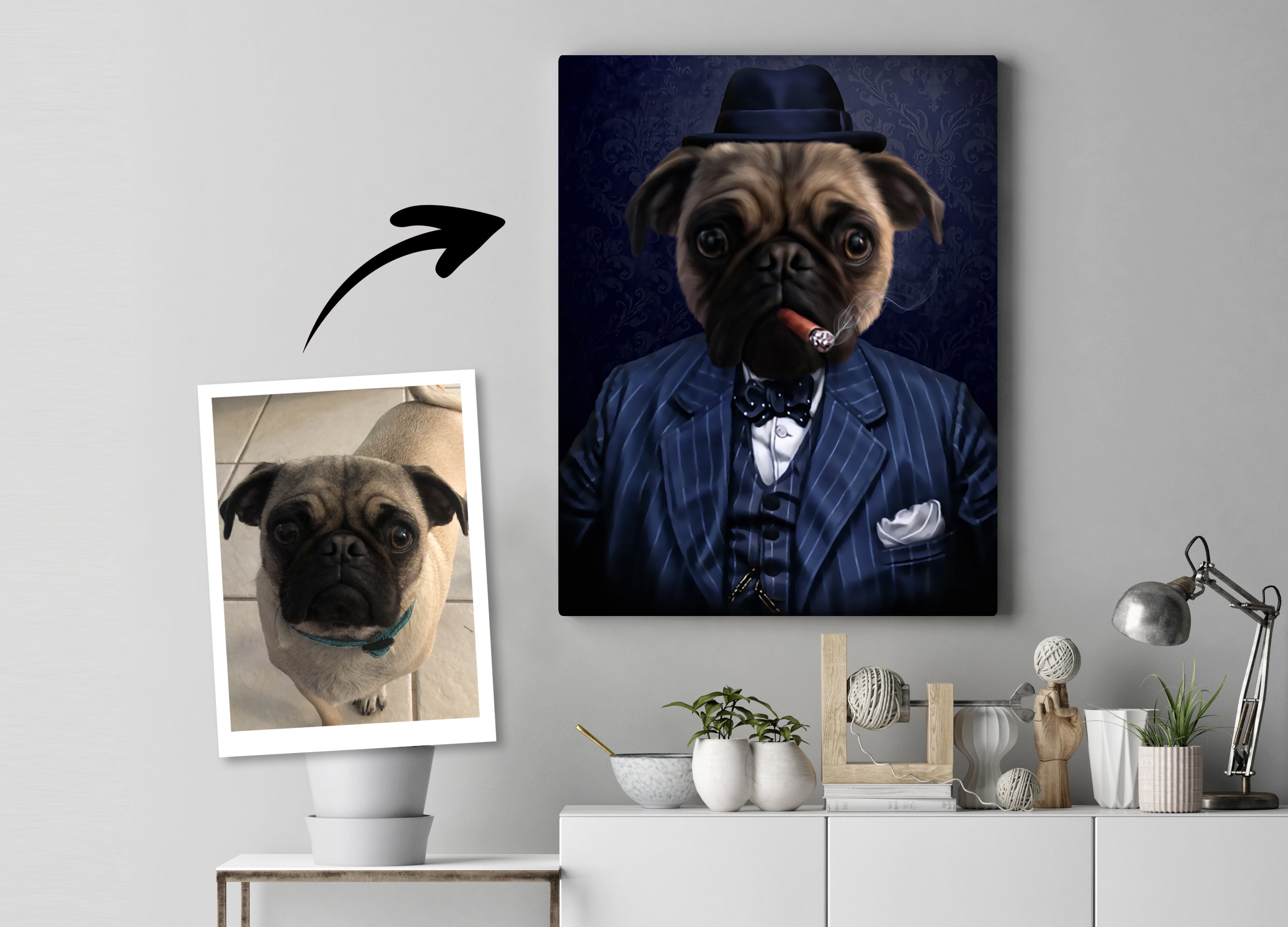 Pablo Pet Portrait Canvas