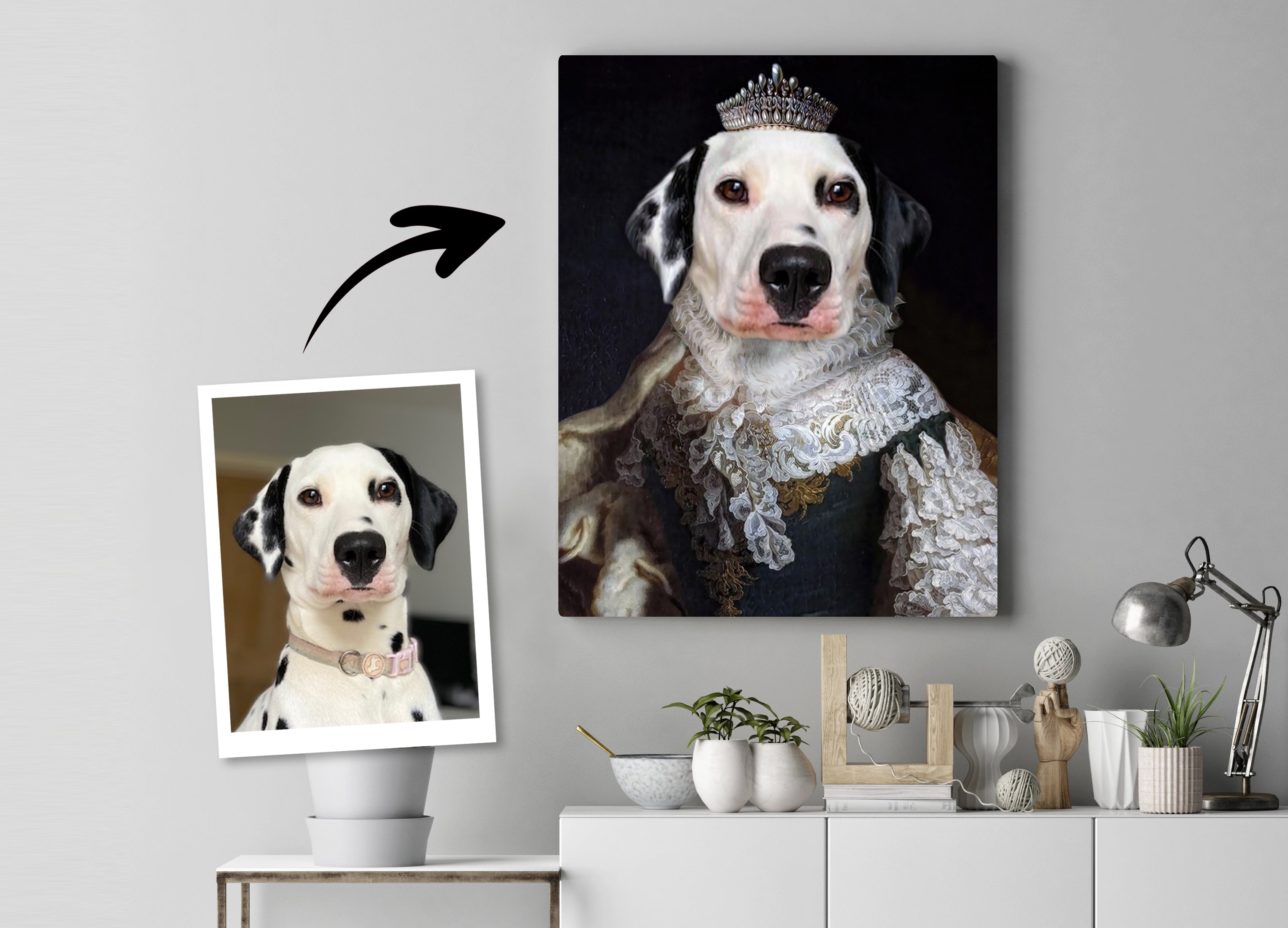 The Princess Pet Portrait Canvas