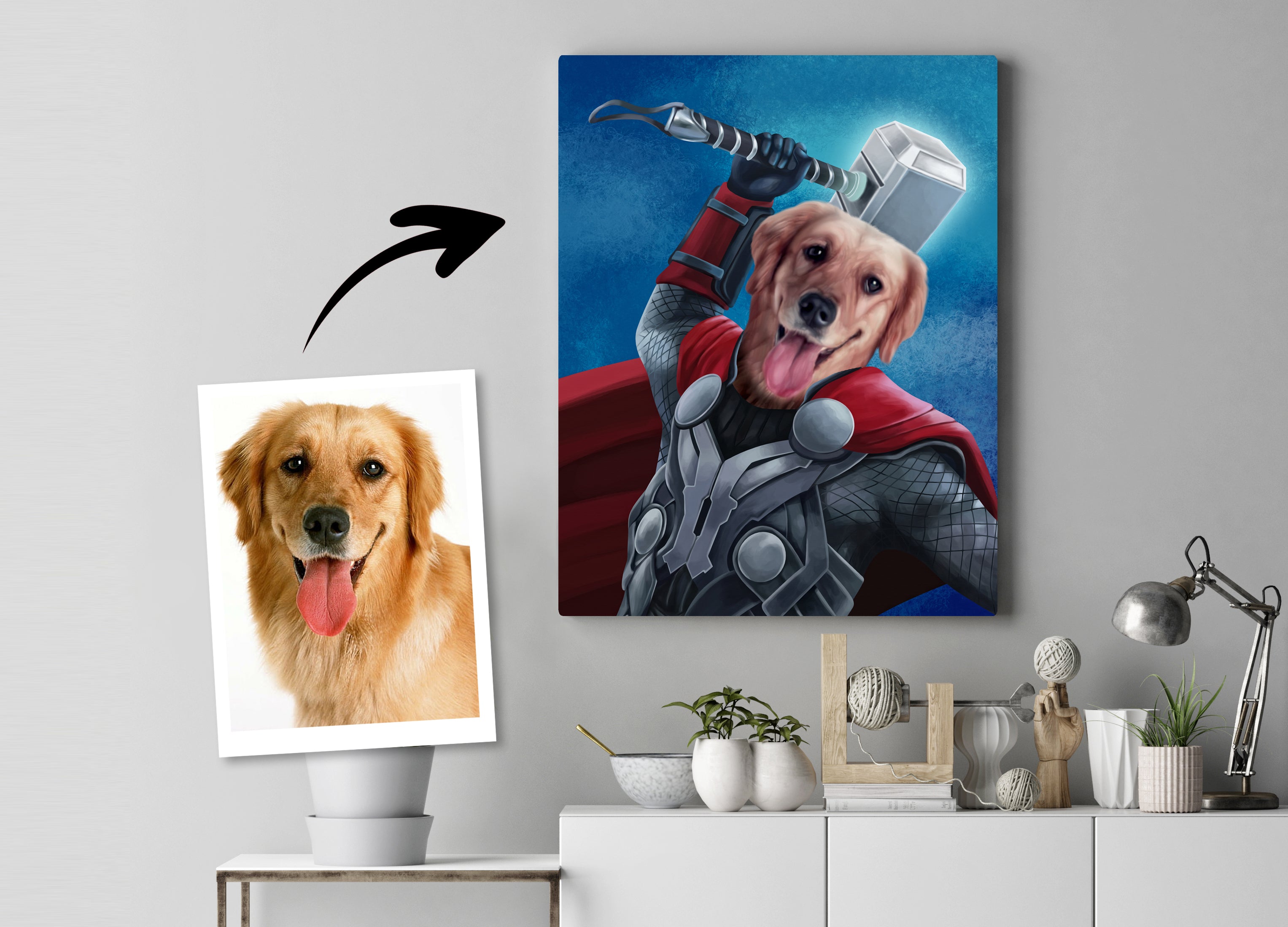 'PAWR' Pet Portrait Canvas