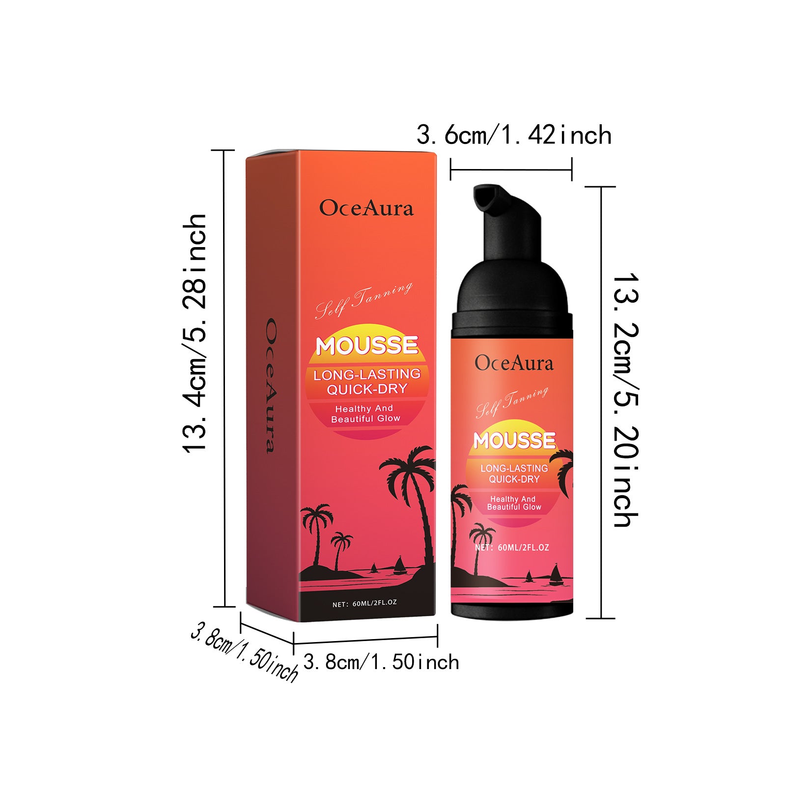 Body Tanning Mousse with Sunscreen Protection