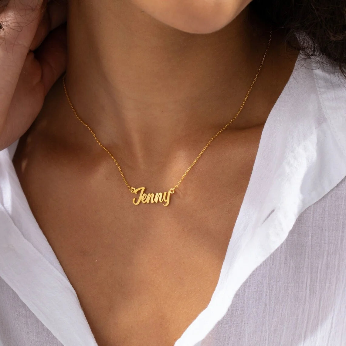 Personalised 18K Gold Plated Name Necklace