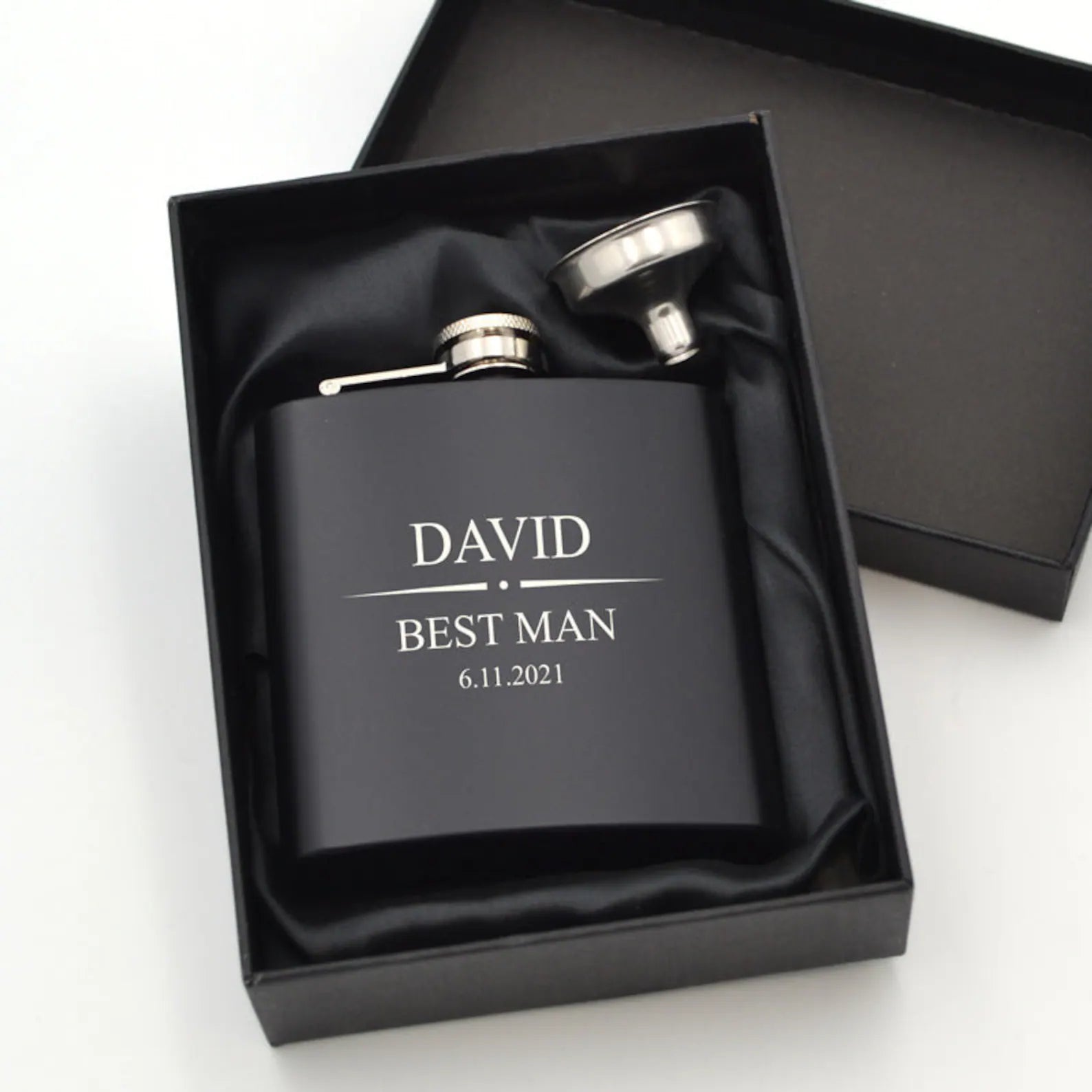 Personalised Engraved Hip Flask 6oz