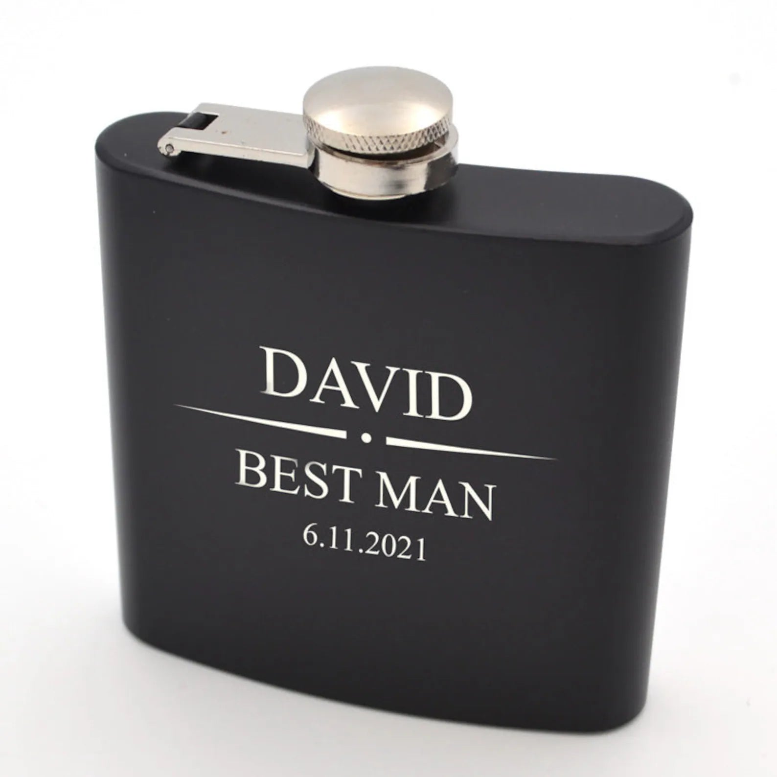 Personalised Engraved Hip Flask 6oz