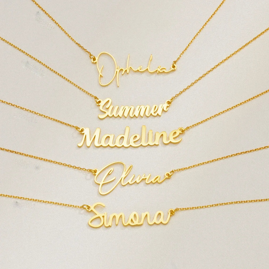 Personalised 18K Gold Plated Name Necklace