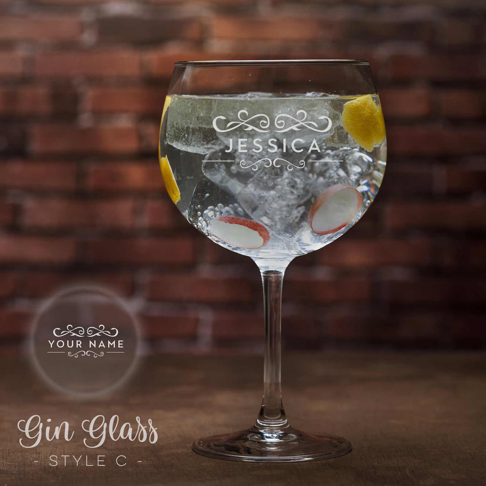 Personalised Gin Glass with Gift Box