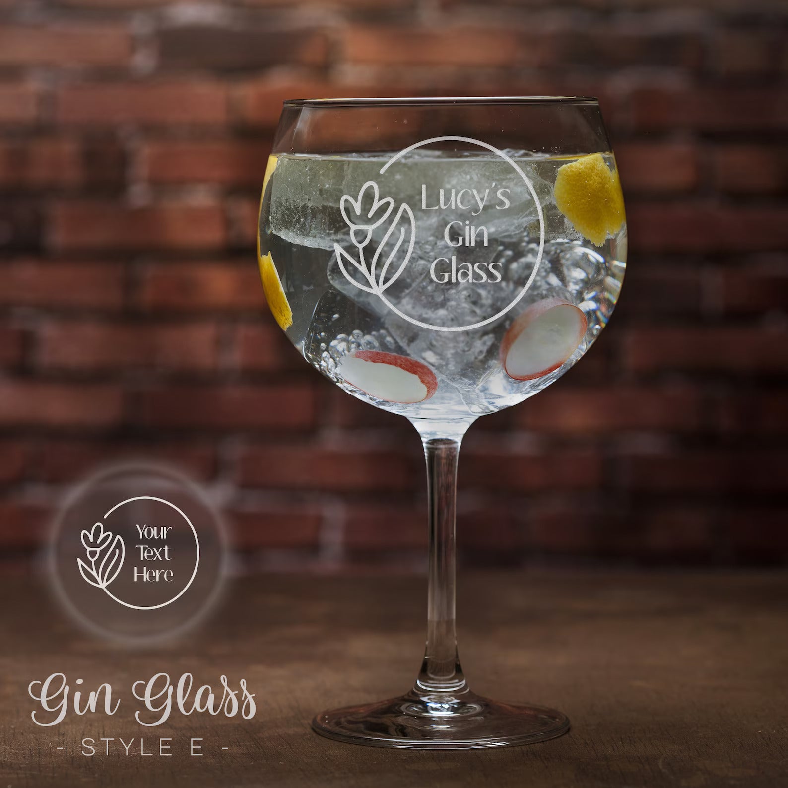 Personalised Gin Glass with Gift Box