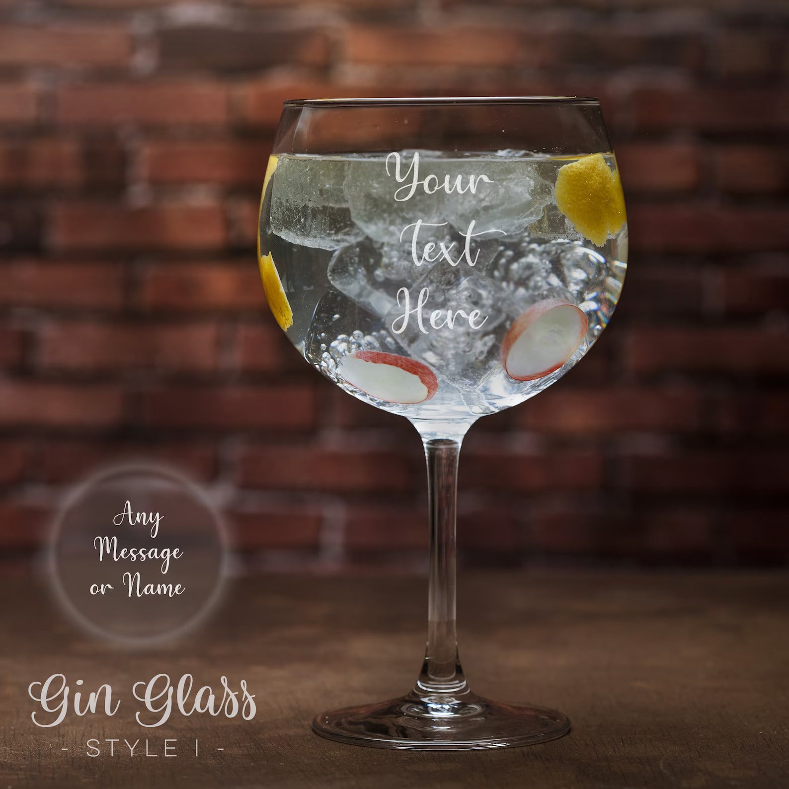 Personalised Gin Glass with Gift Box