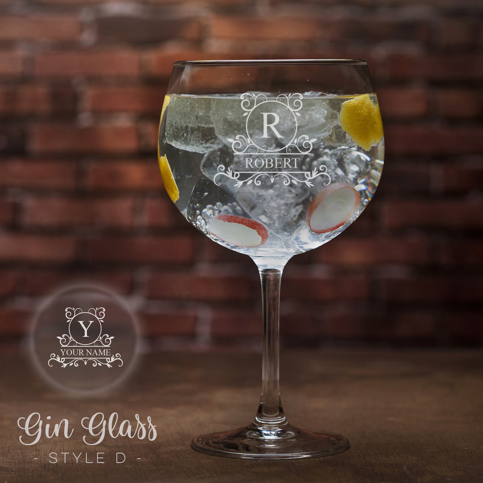 Personalised Gin Glass with Gift Box