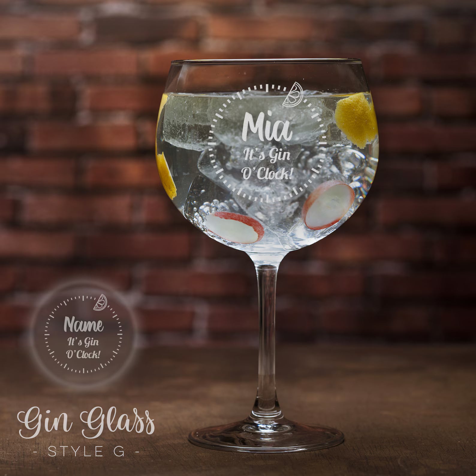 Personalised Gin Glass with Gift Box