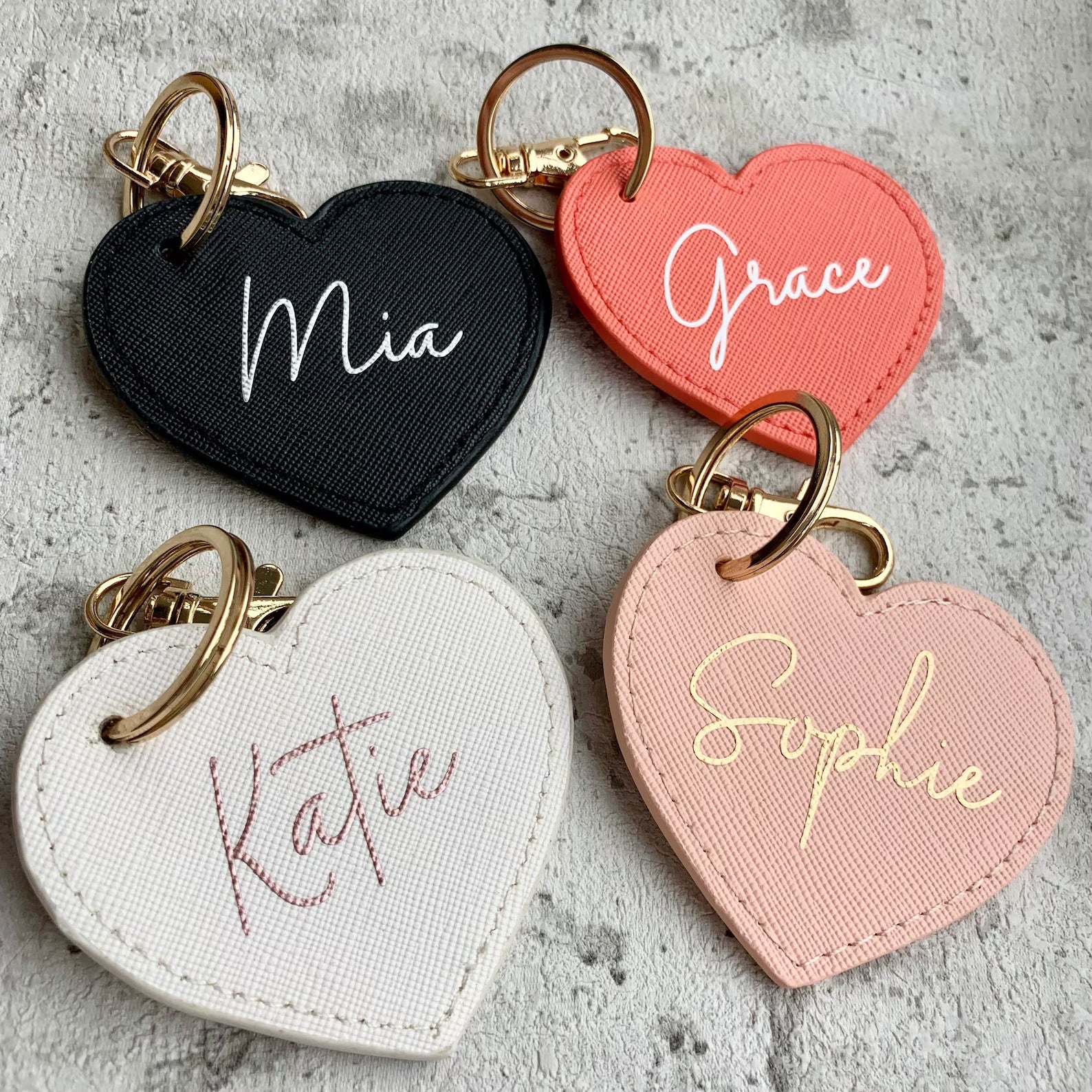 Personalised Heart Keyring