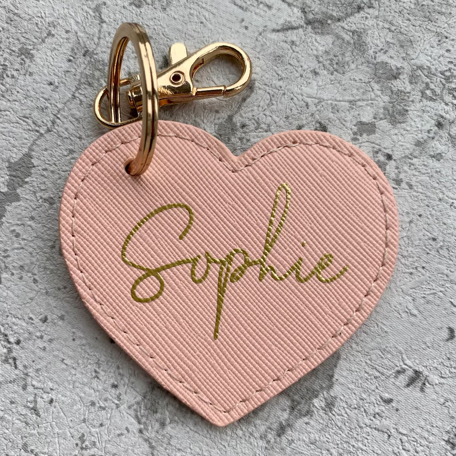 Personalised Heart Keyring