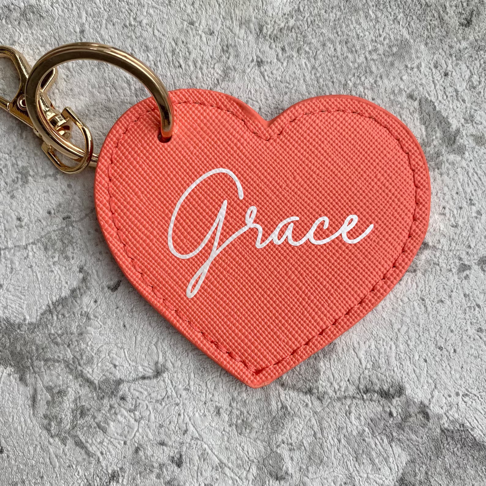 Personalised Heart Keyring