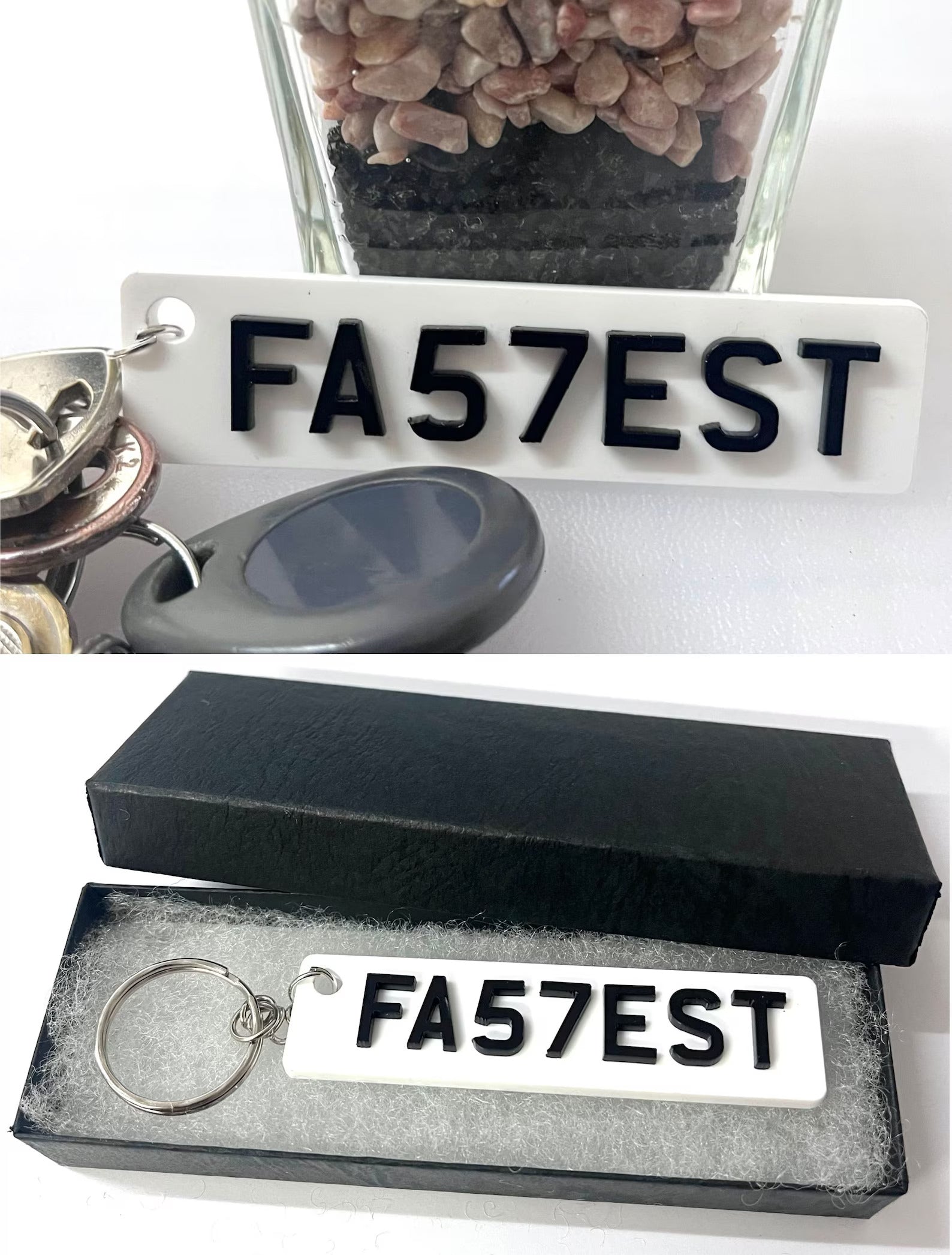 Custom 4D Numberplate Keyring