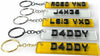 Custom 4D Numberplate Keyring