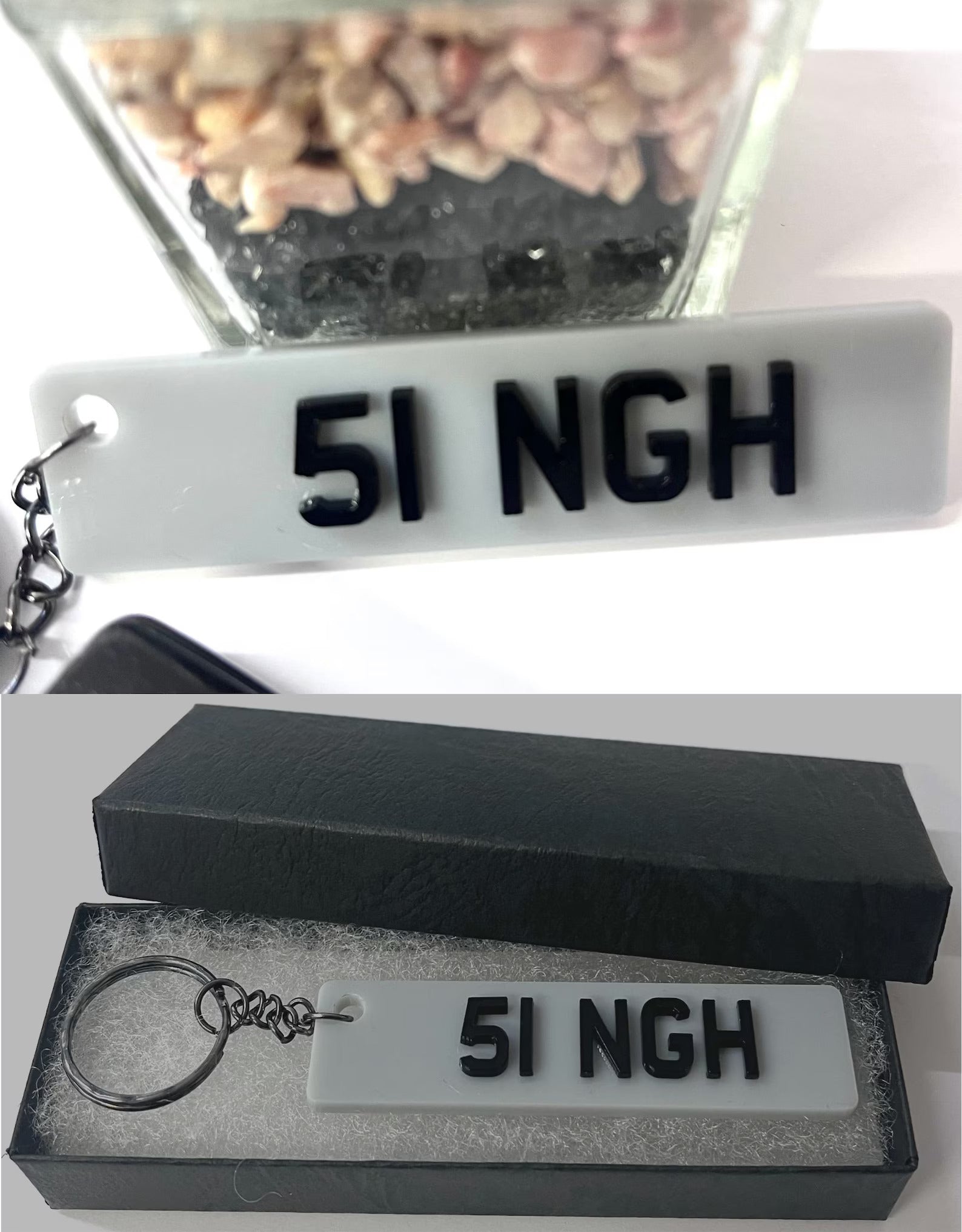 Custom 4D Numberplate Keyring