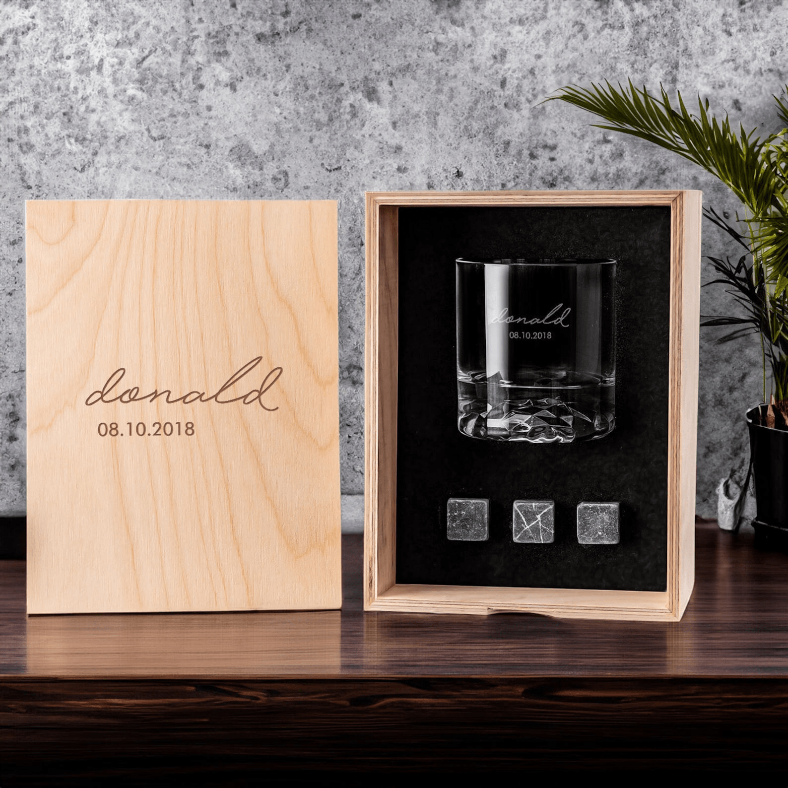 Signature Personalised Whiskey Glass & Box