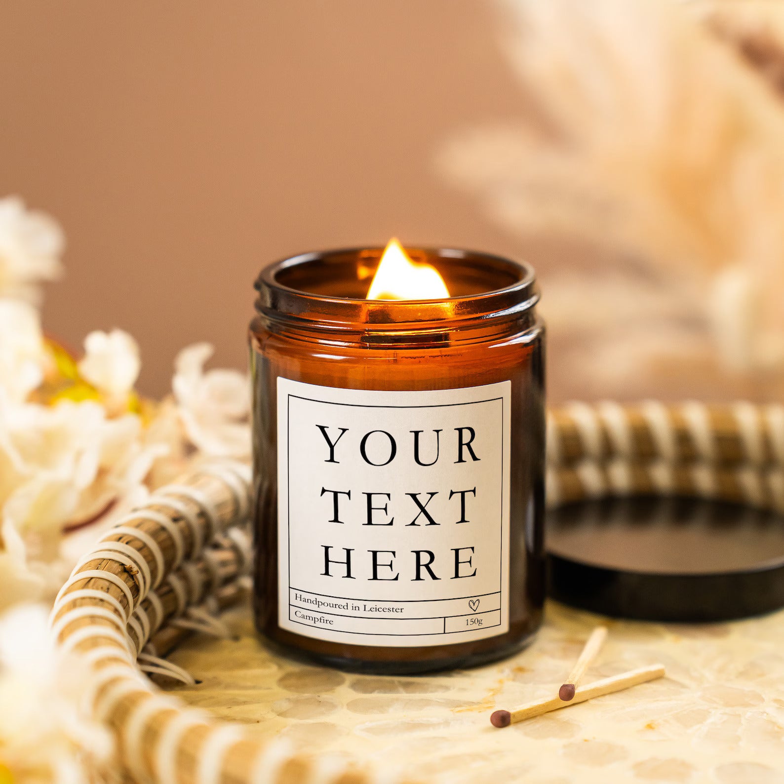 Personalised Text Candle Gift