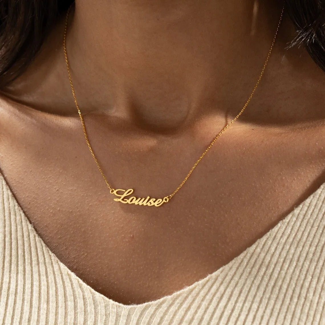 Personalised 18K Gold Plated Name Necklace