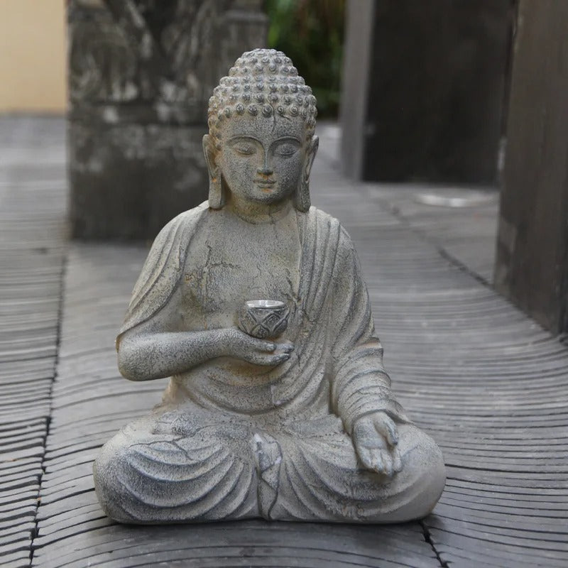 Calming Buddha Solar Garden Decor