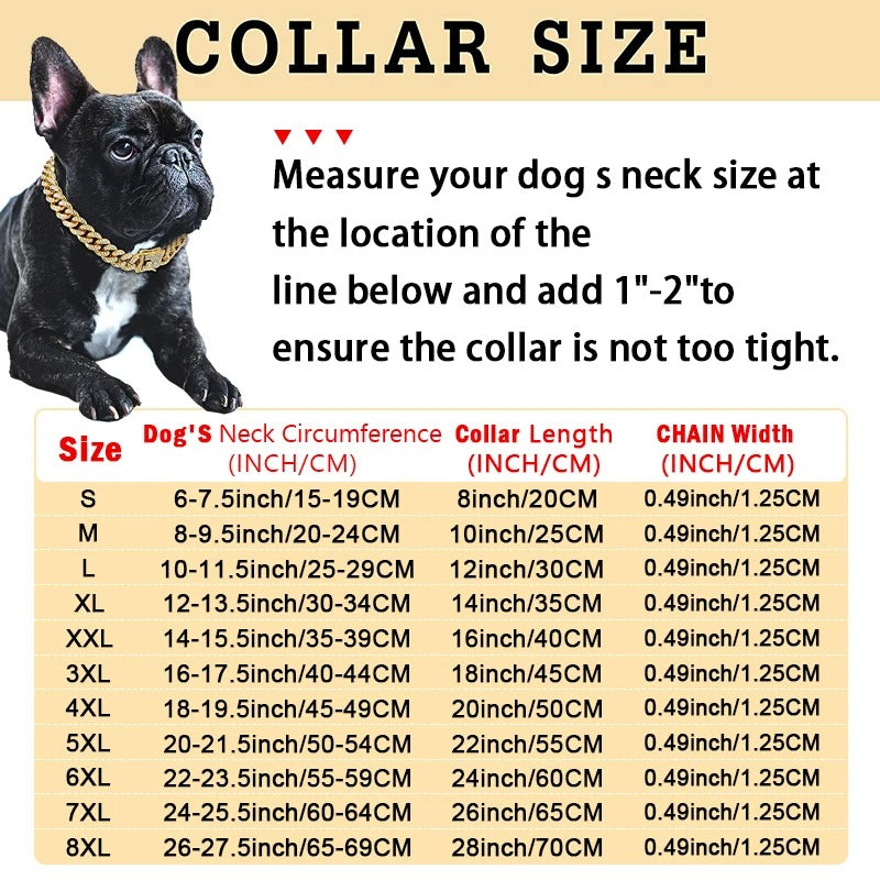 Luxury Cuban Dog Chain Collar