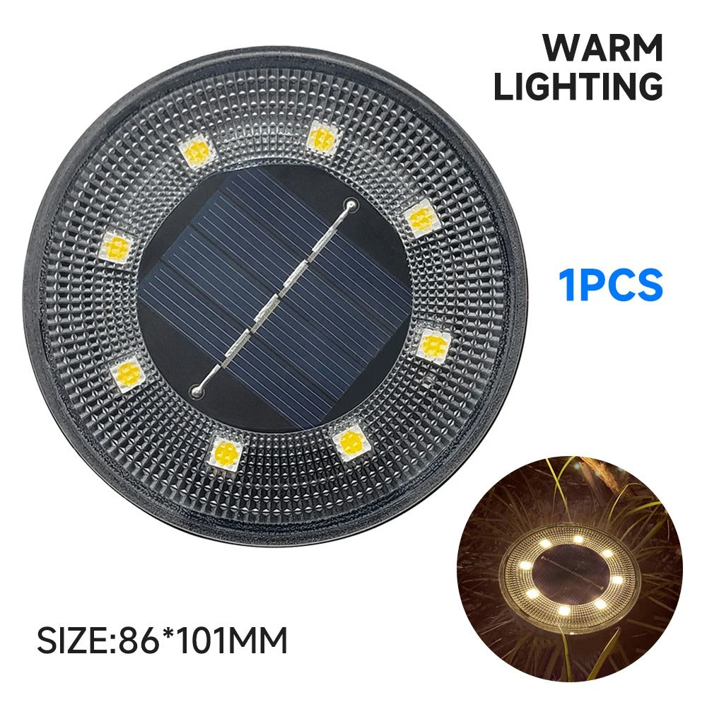 Solar-Powered LED Ground Lights