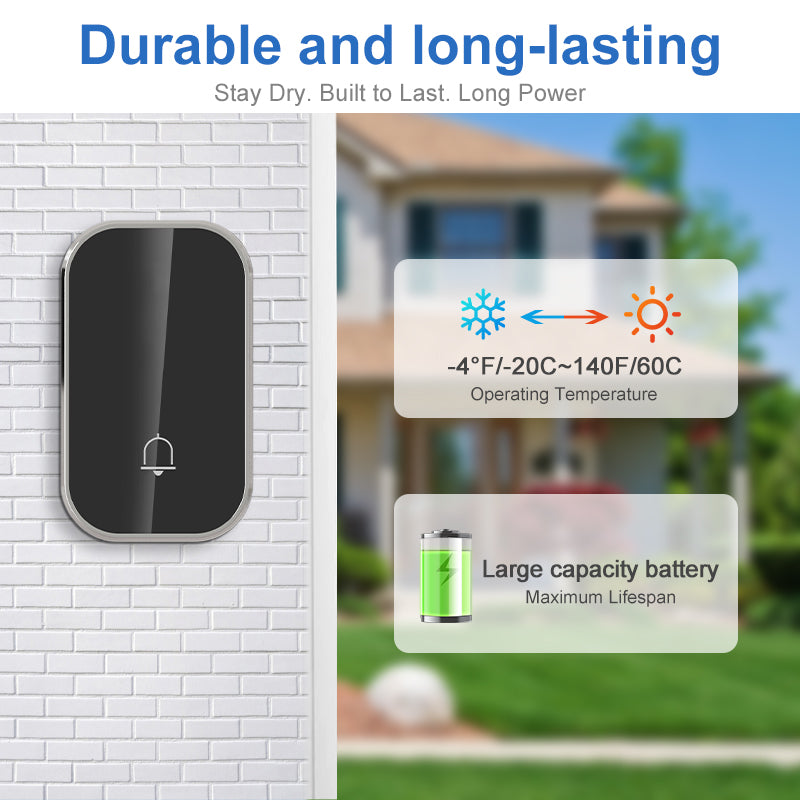 Long Range Battery-Free Wireless Doorbell