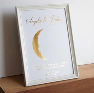 Personalised Gold Foil Moon Phase