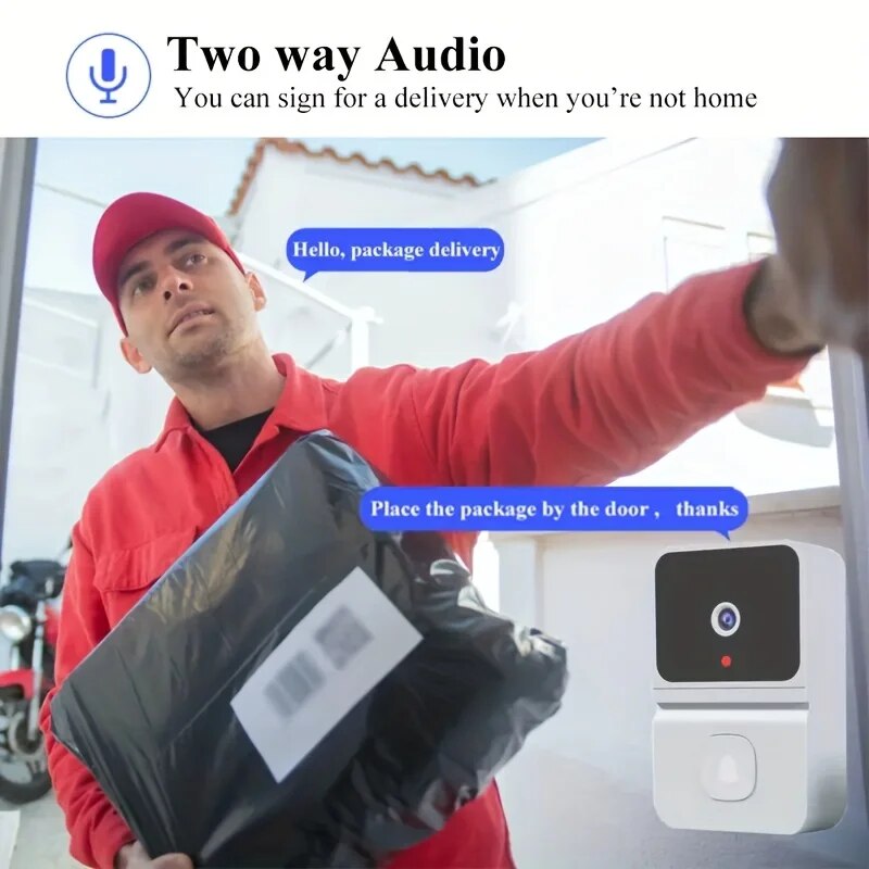 Wireless WiFi Doorbell with HD Camera - Night Vision & Video Intercom for Home Security