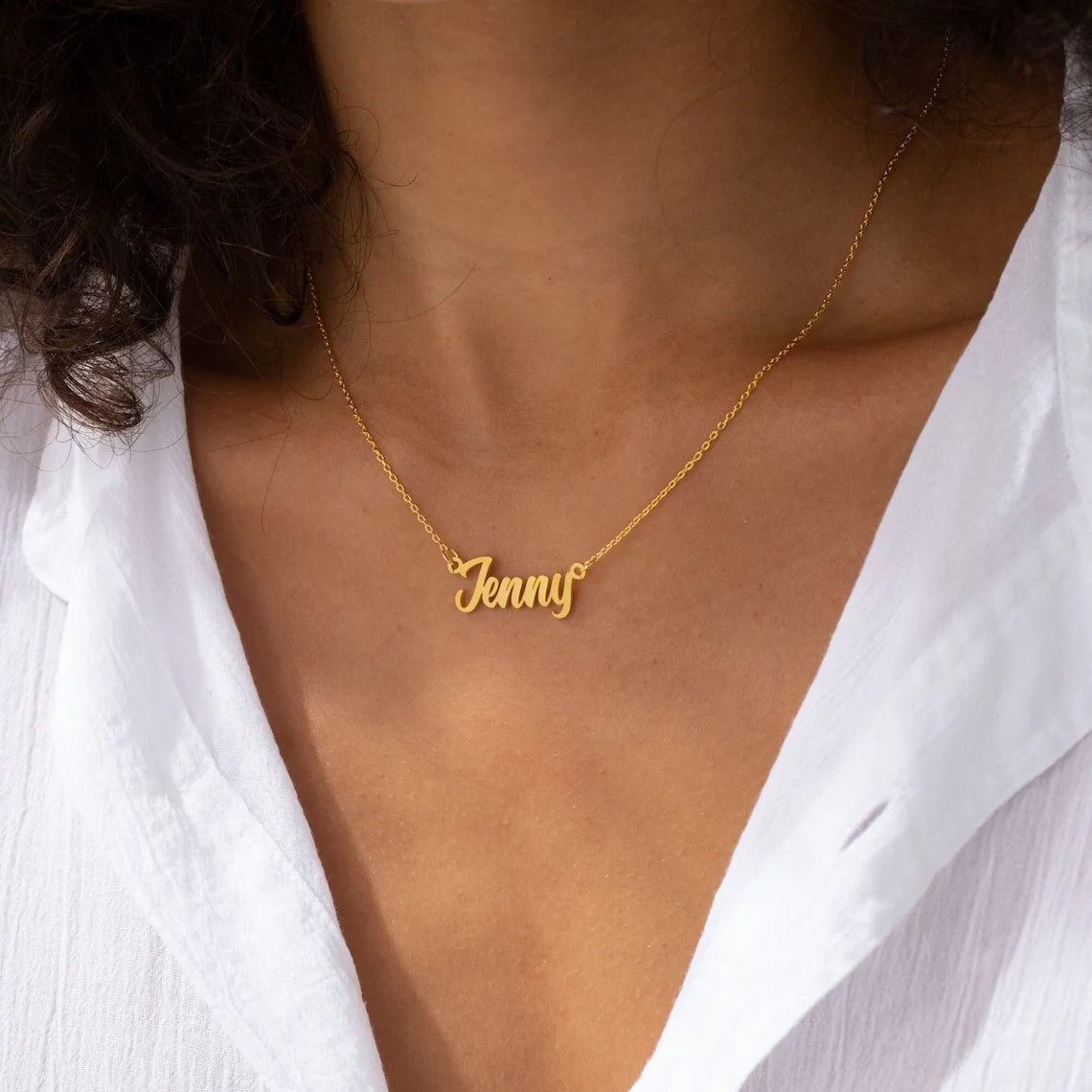 Personalised 18K Gold Plated Name Necklace