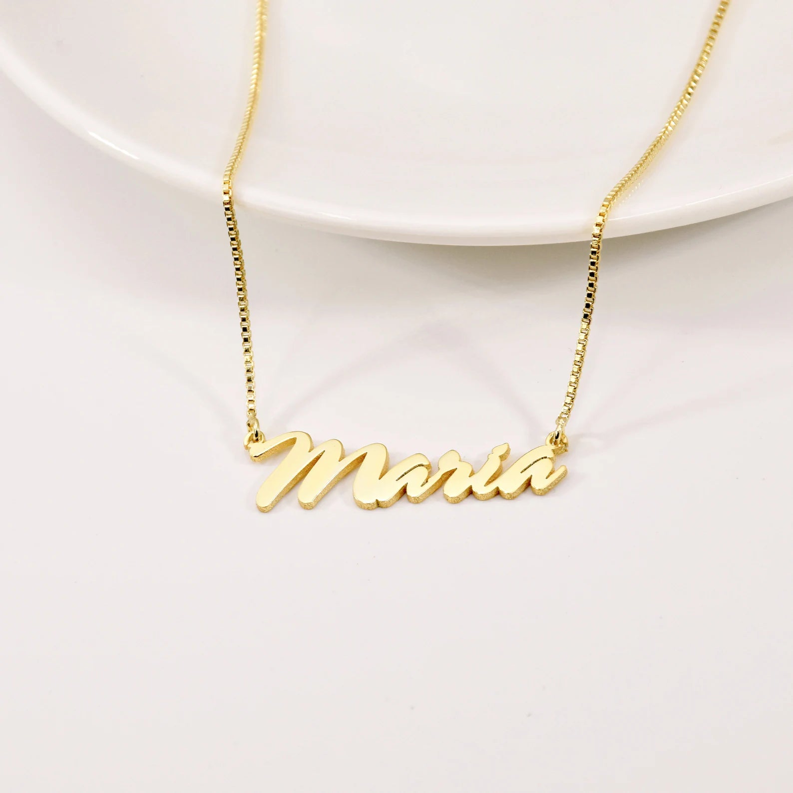 Personalised 18k Gold Name Necklace